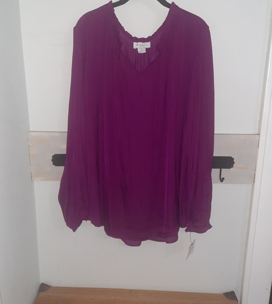 Liz Claiborne Woman tie neck blouse 3x